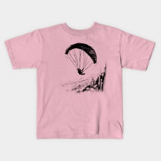 City on a Hill - Paragliding Kids T-Shirt